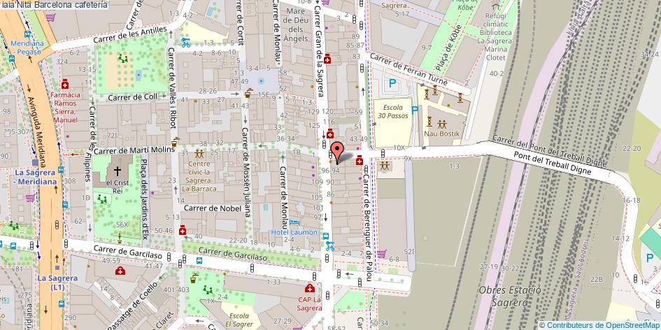 mapa iaia’Nita cafetería Barcelona