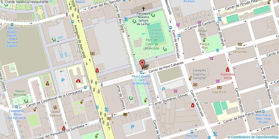 mapa IL Cortile restaurante València