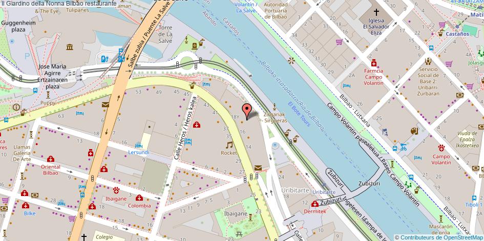 mapa Il Giardino della Nonna restaurante Bilbao