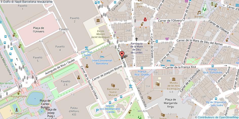 mapa Il Golfo di Napli restaurante Barcelona