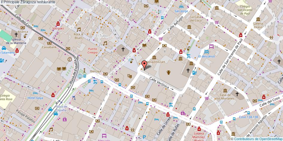 mapa Il Principale restaurante Zaragoza