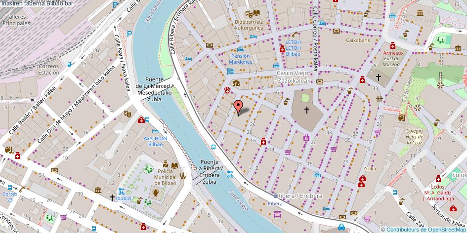 mapa Iñakiren taberna bar Bilbao