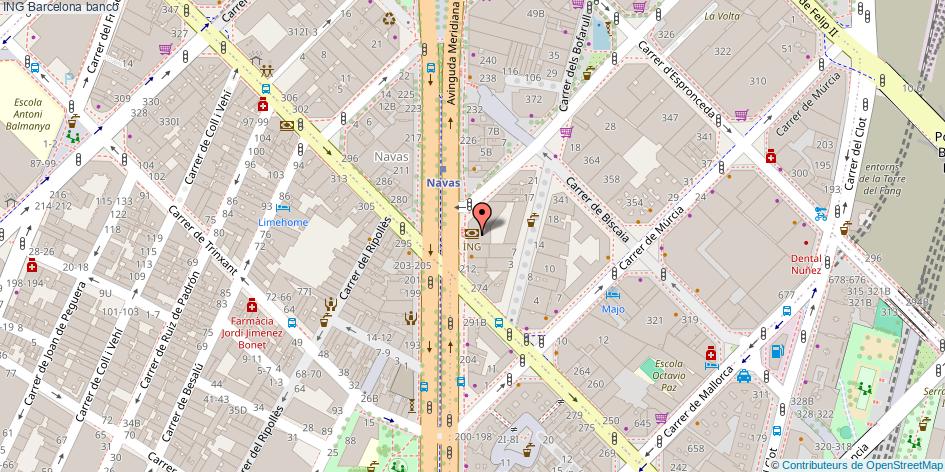mapa ING banco Barcelona