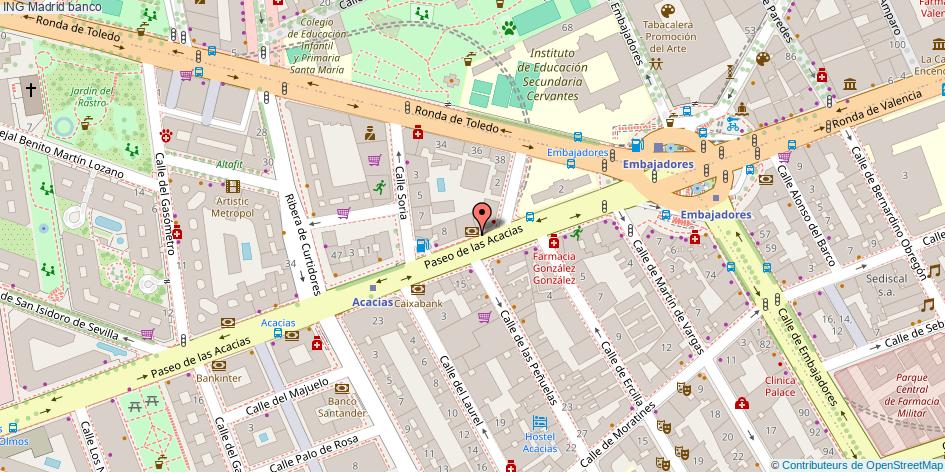 mapa ING banco Madrid