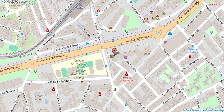 mapa ING banco Móstoles
