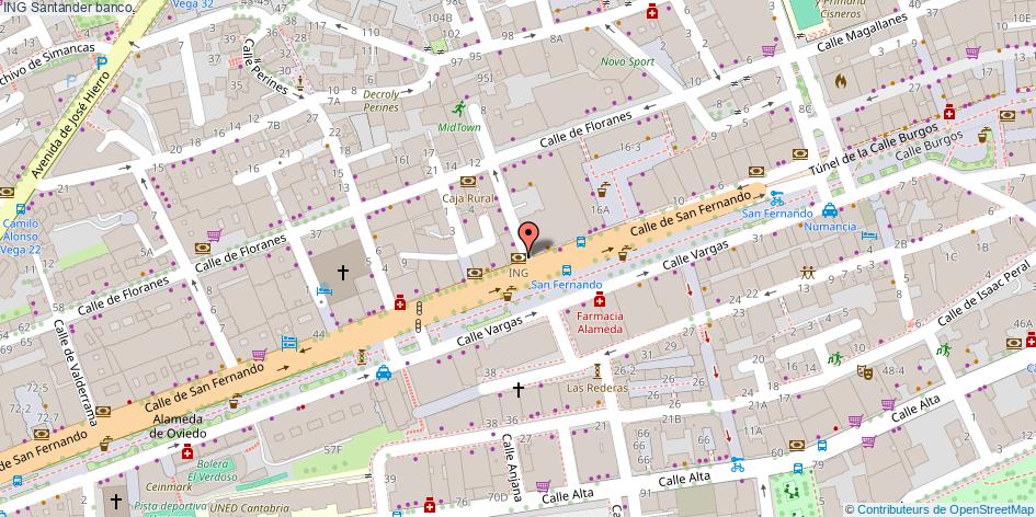 mapa ING banco Santander