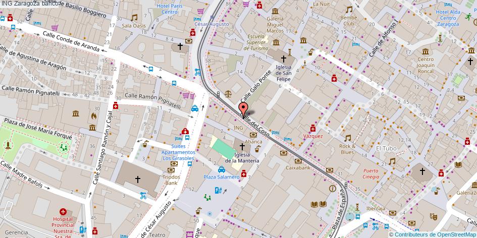 mapa ING banco Zaragoza