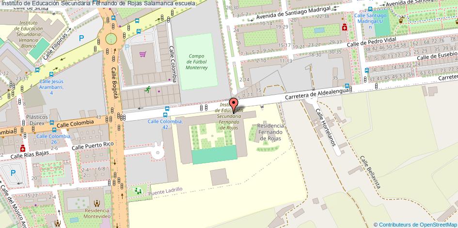 mapa Instituto de Educación Secundaria Fernando de Rojas escuela Salamanca