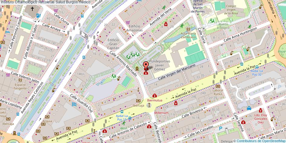 mapa Instituto Oftalmológico Recoletas Salud médico Burgos