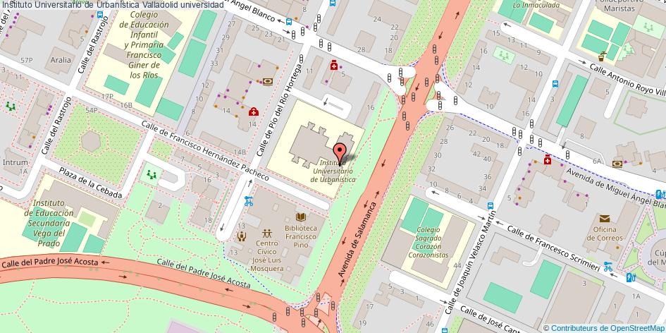 mapa Instituto Universitario de Urbanística universidad Valladolid