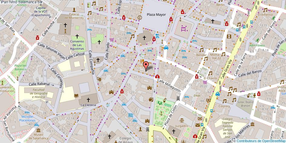 mapa iPan iVino bar Salamanca