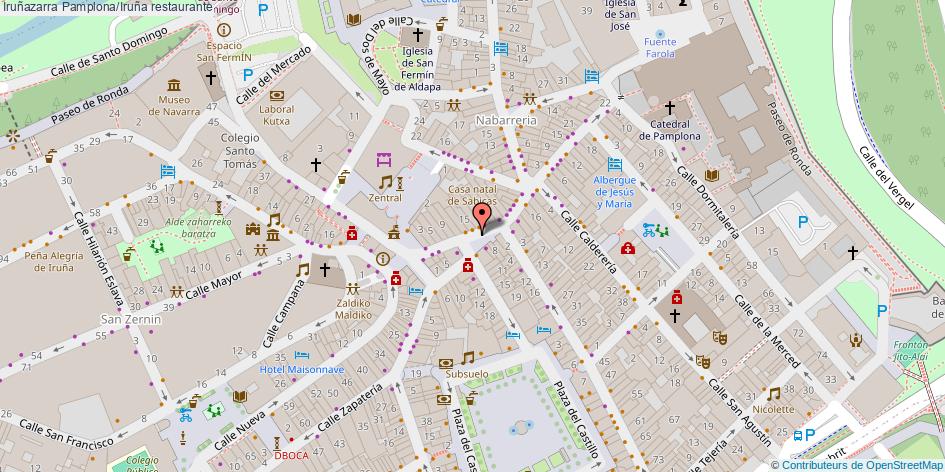 mapa Iruñazarra restaurante Pamplona/Iruña