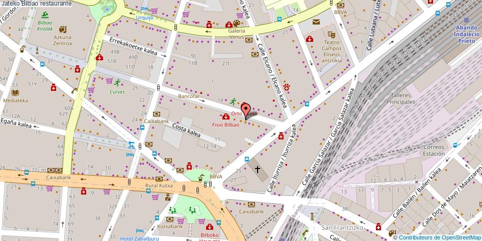 mapa Jateko restaurante Bilbao