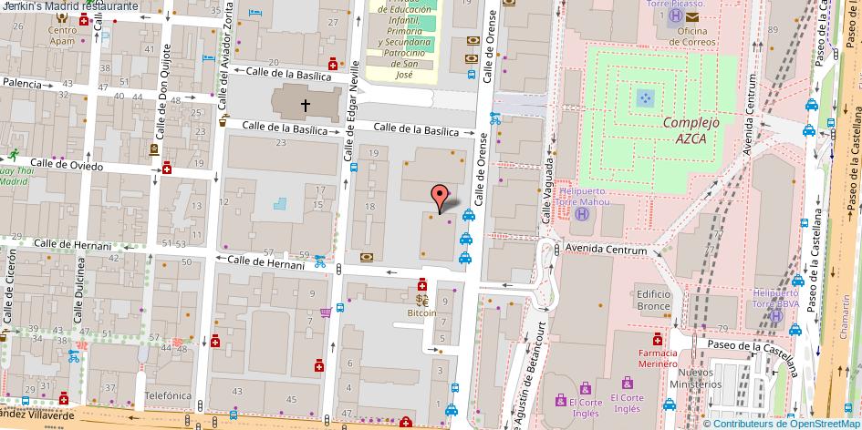 mapa Jenkin's restaurante Madrid
