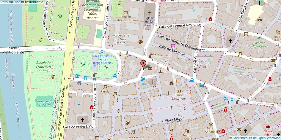 mapa Jero restaurante Valladolid