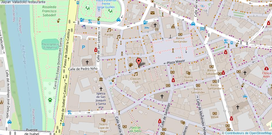 mapa Jiapan restaurante Valladolid