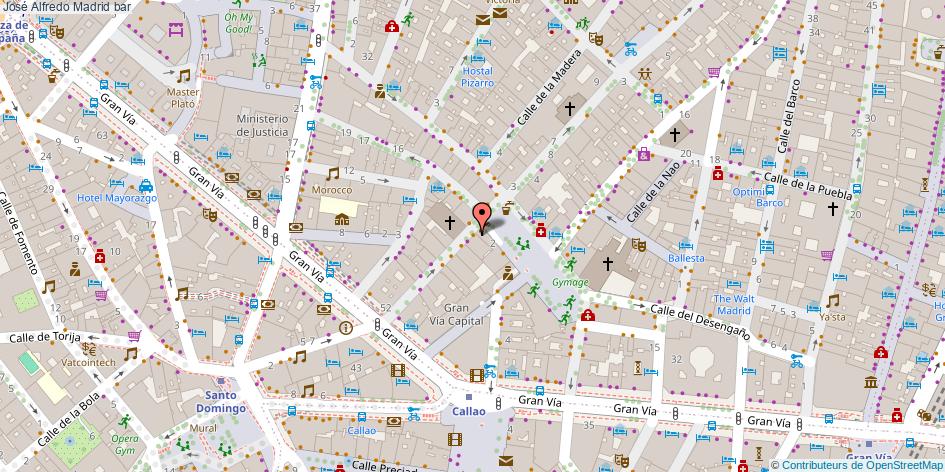 mapa José Alfredo bar Madrid