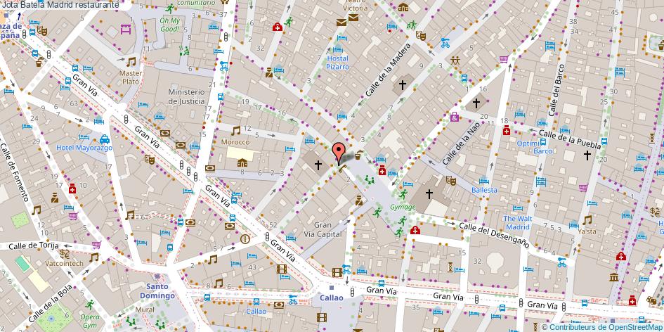 mapa Jota Batela restaurante Madrid