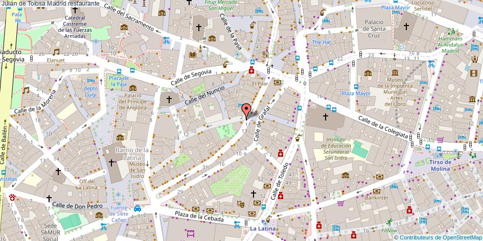 mapa Julián de Tolosa restaurante Madrid