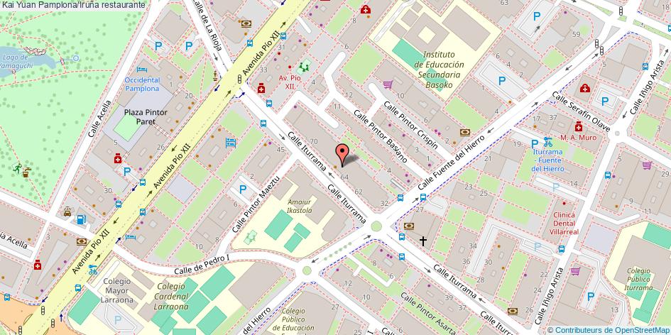 mapa Kai Yuan restaurante Pamplona/Iruña
