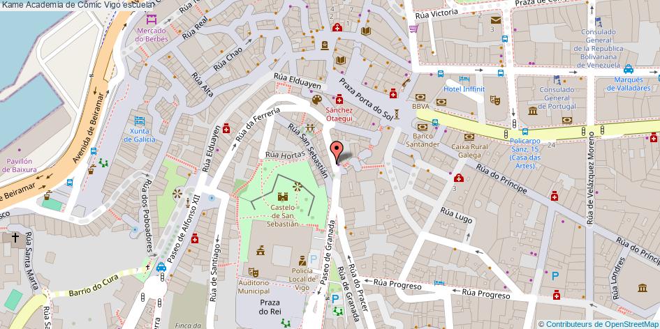 mapa Kame Academia de Cómic escuela Vigo