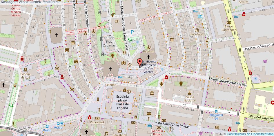 mapa Kaskagorri restaurante Vitoria-Gasteiz
