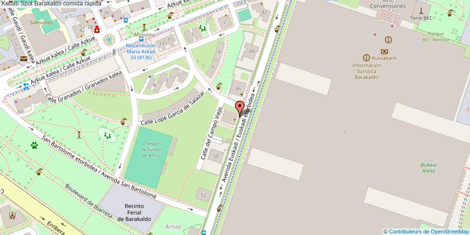 mapa Kebab Spot comida rápida Barakaldo