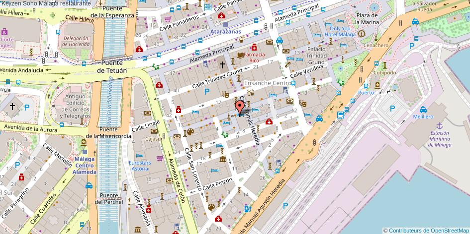 mapa Keyzen Soho restaurante Málaga
