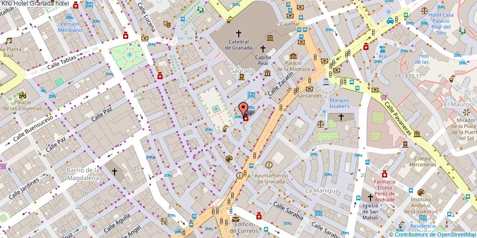 mapa Khü Hotel hotel Granada