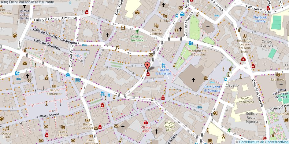 mapa King Delhi restaurante Valladolid