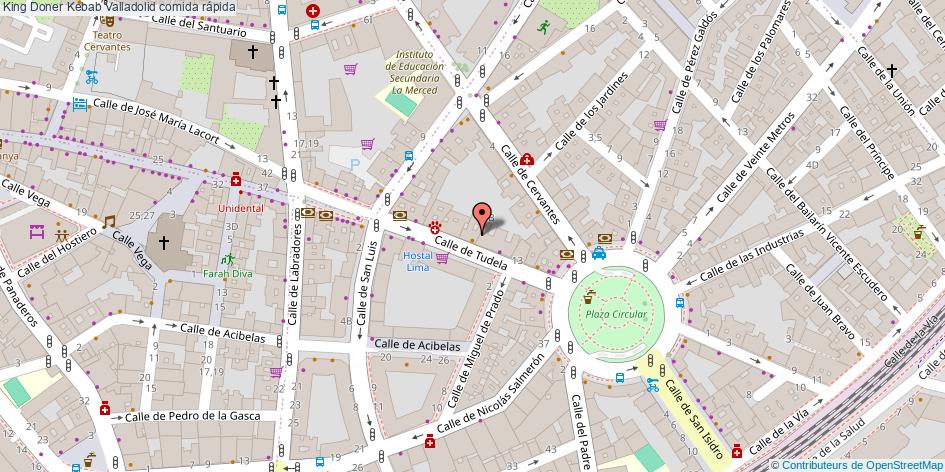 mapa King Doner Kebab comida rápida Valladolid