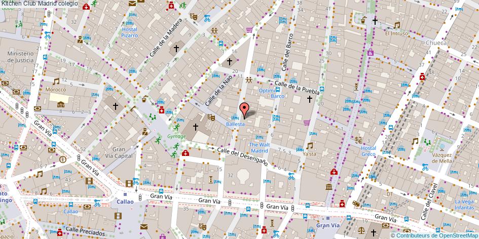 mapa Kitchen Club colegio Madrid