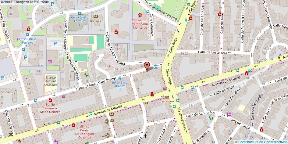 mapa Kokura restaurante Zaragoza