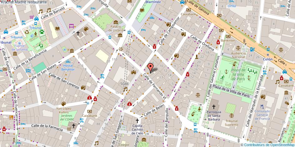 mapa Krachai restaurante Madrid