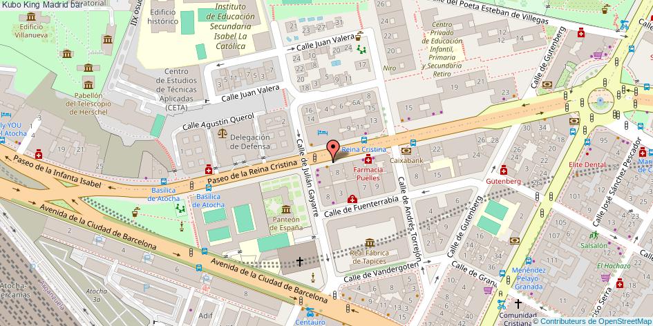 mapa Kubo King bar Madrid