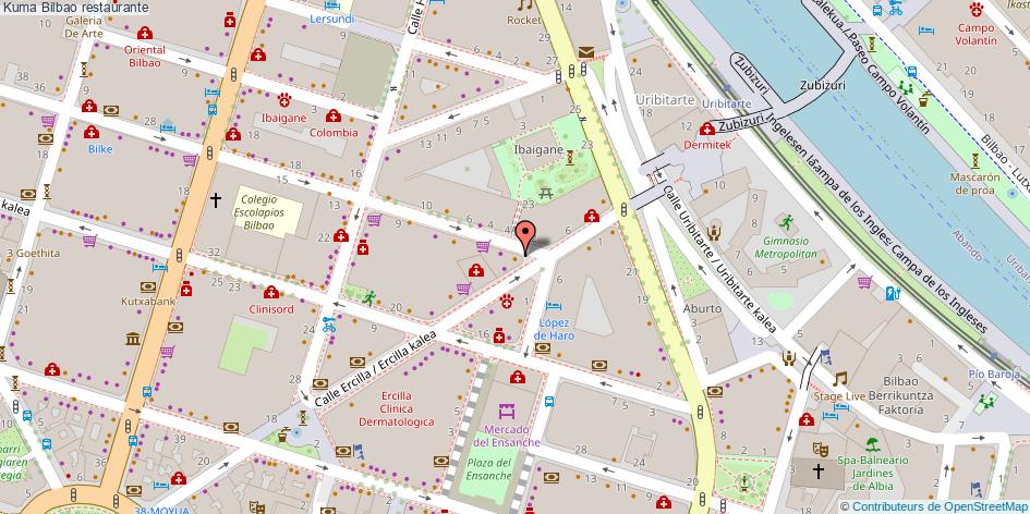 mapa Kuma restaurante Bilbao