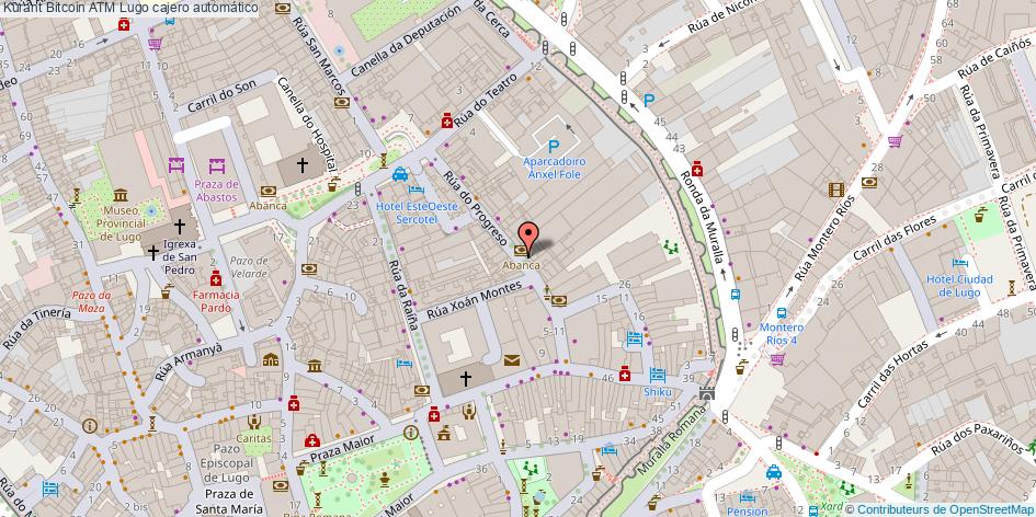 mapa Kurant Bitcoin ATM cajero automático Lugo