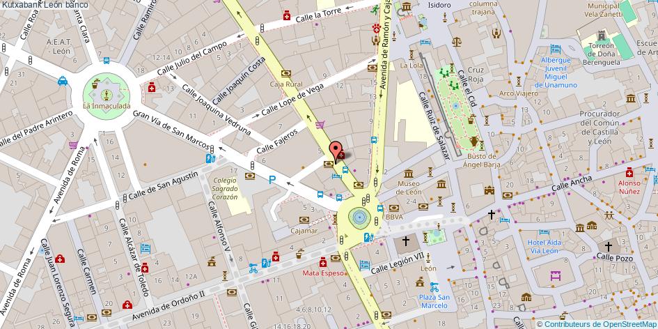 mapa Kutxabank banco León
