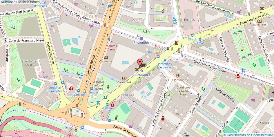 mapa Kutxabank banco Madrid