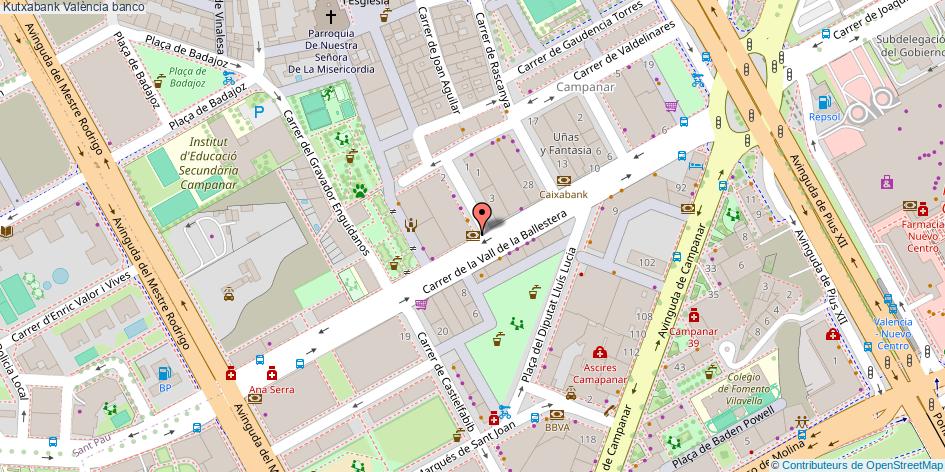 mapa Kutxabank banco València