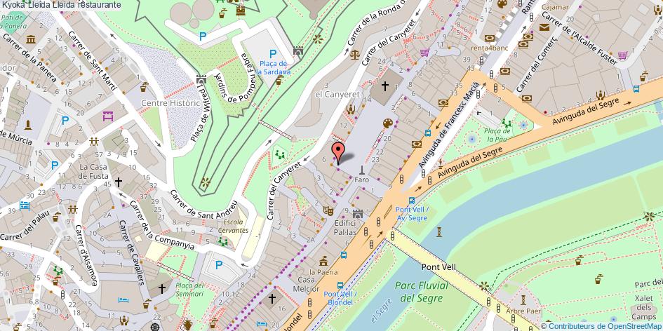 mapa Kyoka Lleida restaurante Lleida