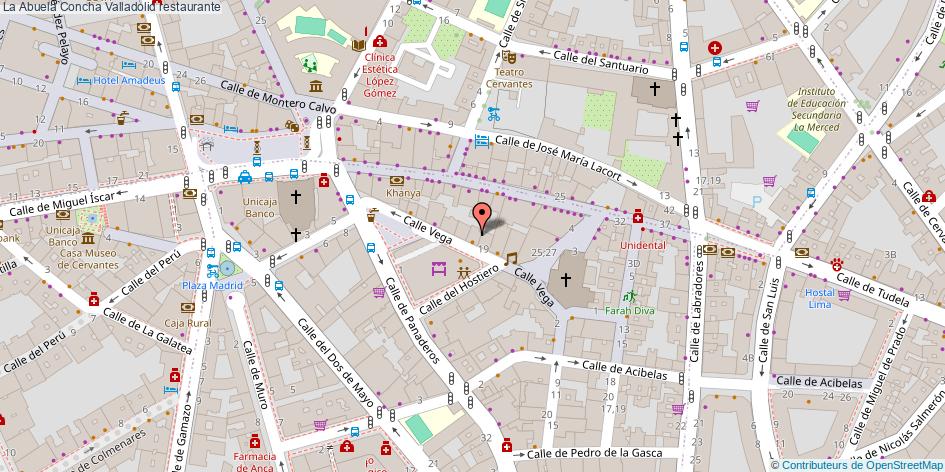 mapa La Abuela Concha restaurante Valladolid