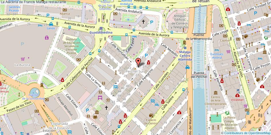 mapa La Alacena de Francis restaurante Málaga
