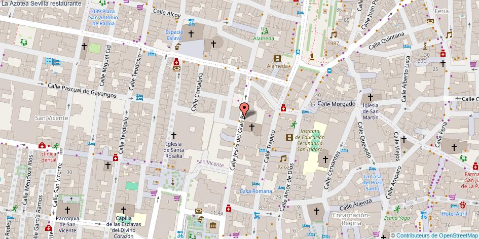 mapa La Azotea restaurante Sevilla
