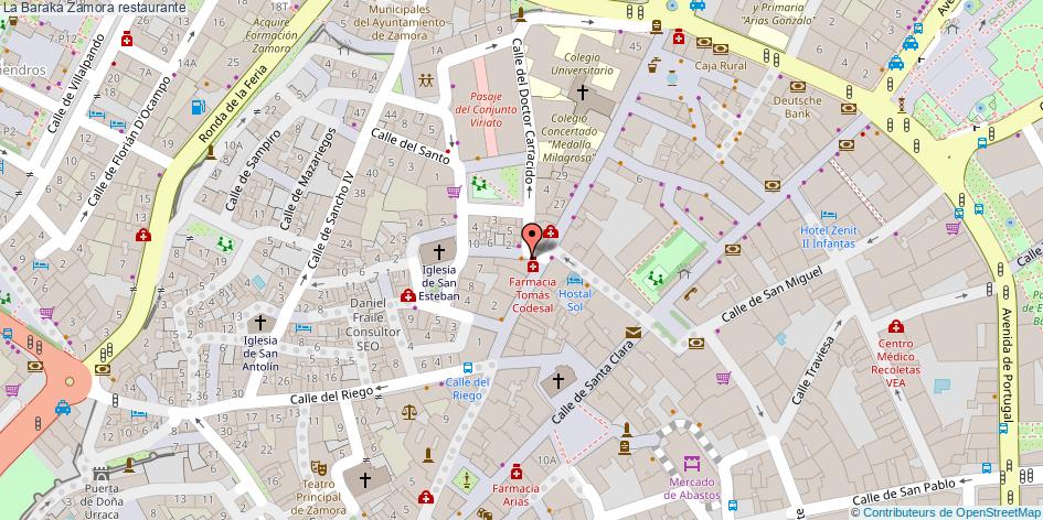mapa La Baraka restaurante Zamora