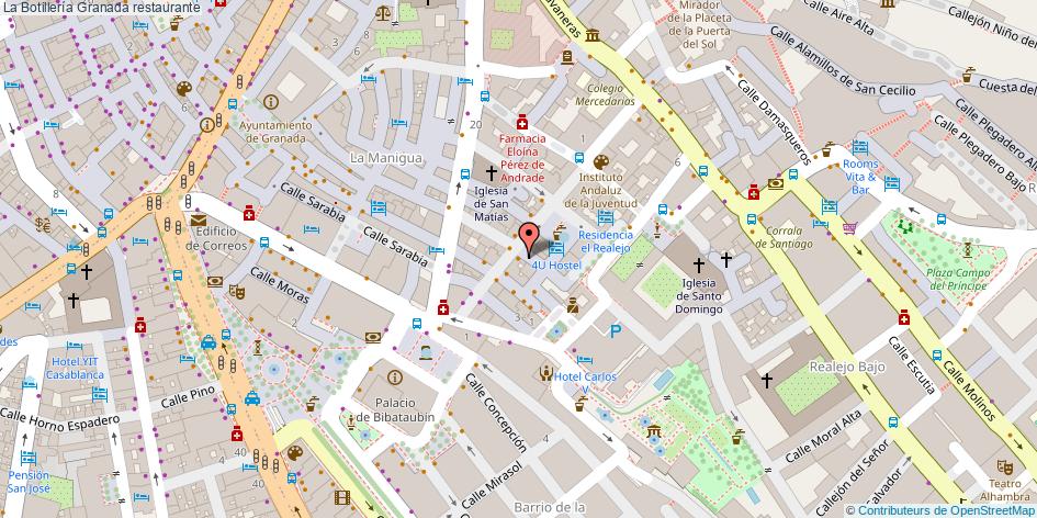 mapa La Botillería restaurante Granada