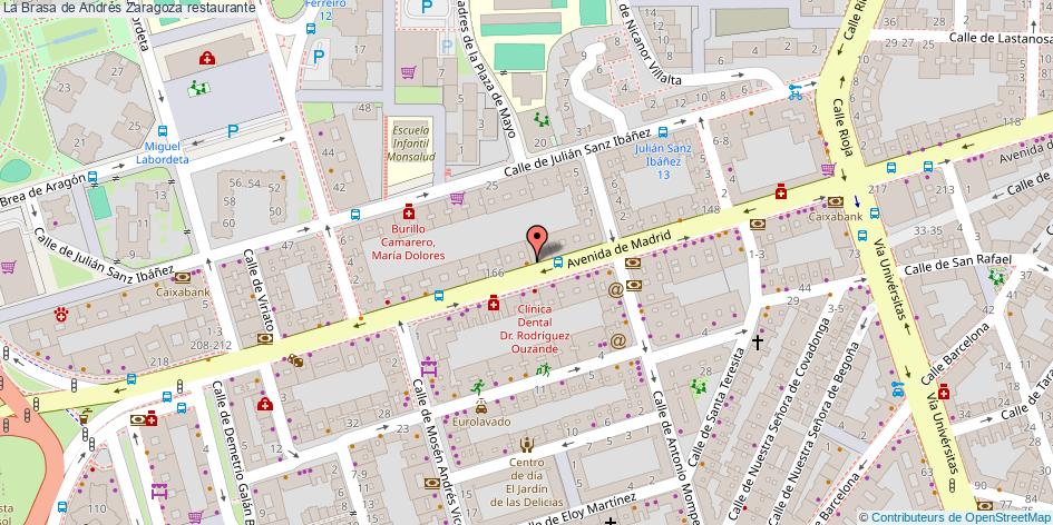 mapa La Brasa de Andrés restaurante Zaragoza