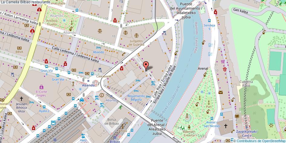 mapa La Camelia restaurante Bilbao