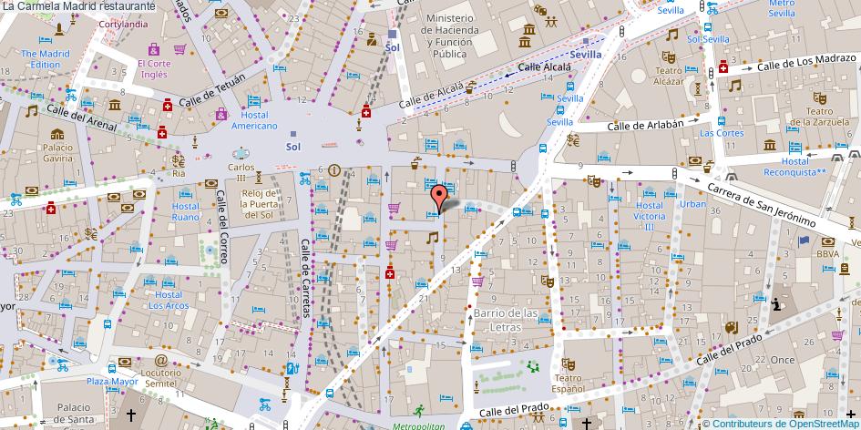 mapa La Carmela restaurante Madrid