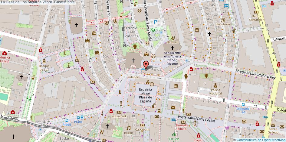 mapa La Casa de Los Arquillos hotel Vitoria-Gasteiz